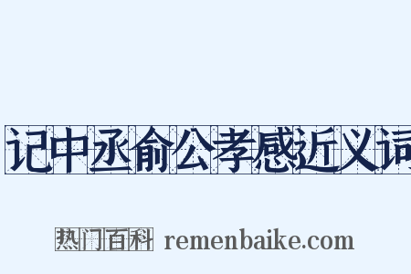 记中丞俞公孝感近义词是什么意思的图片